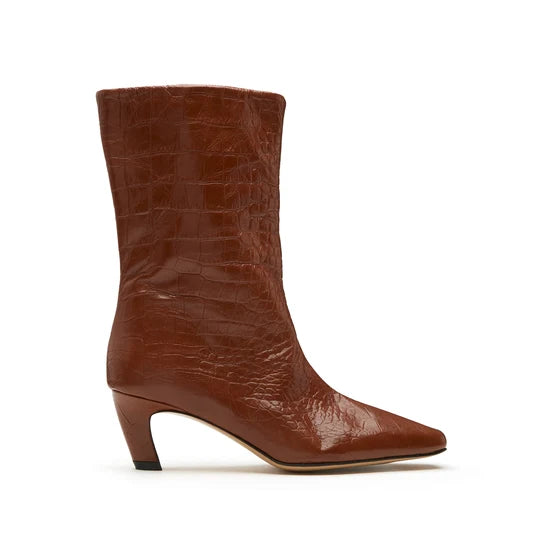 LEO BOUTIQUE Logan Croc Leather Boot | Tan SISTER X SOEUR 