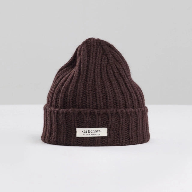 LE BONNET Logo Beanie | Espresso LEO BOUTIQUE