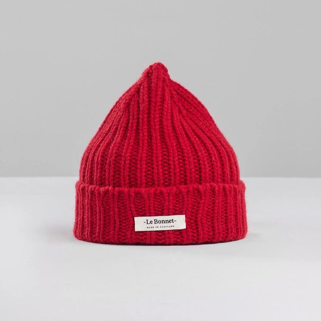 LE BONNET Logo Beanie | Framboise LEO BOUTIQUE