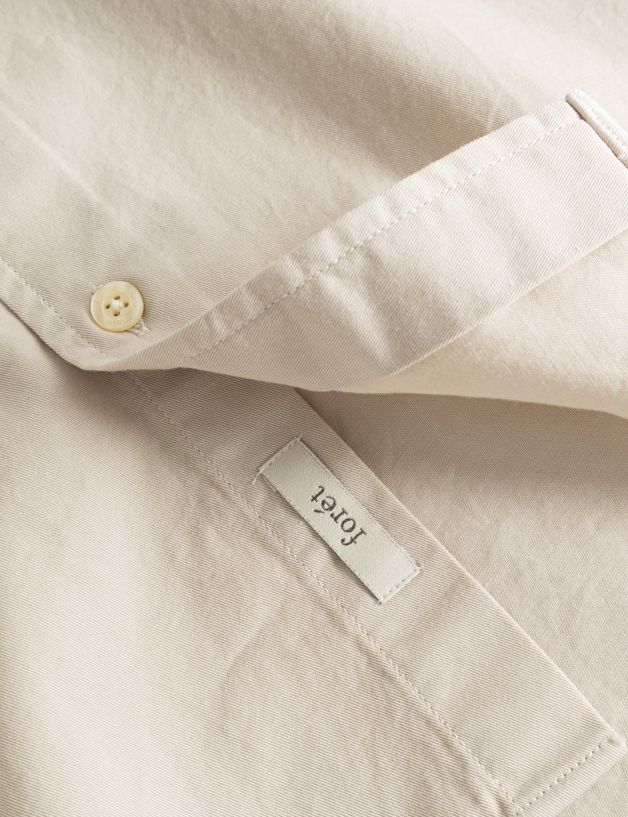 FORET Camp Light Twill Shirt | Oat LEO BOUTIQUE