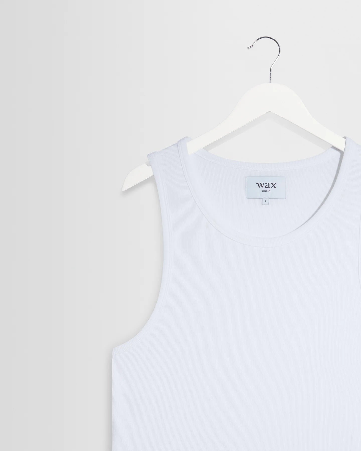 WAX LONDON Montague Vest | Rib | White LEO BOUTIQUE