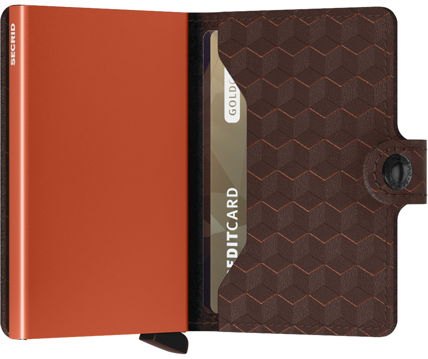 LEO BOUTIQUE Mini Wallet Optical Brown Orange SECRID