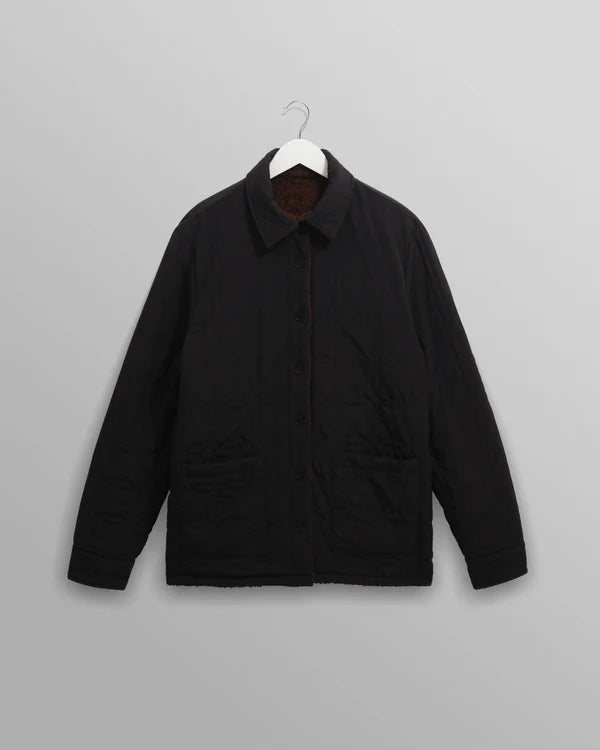 WAX LONDON Mount Reversible Overshirt Bobble Wool | Brown LEO BOUTIQUE