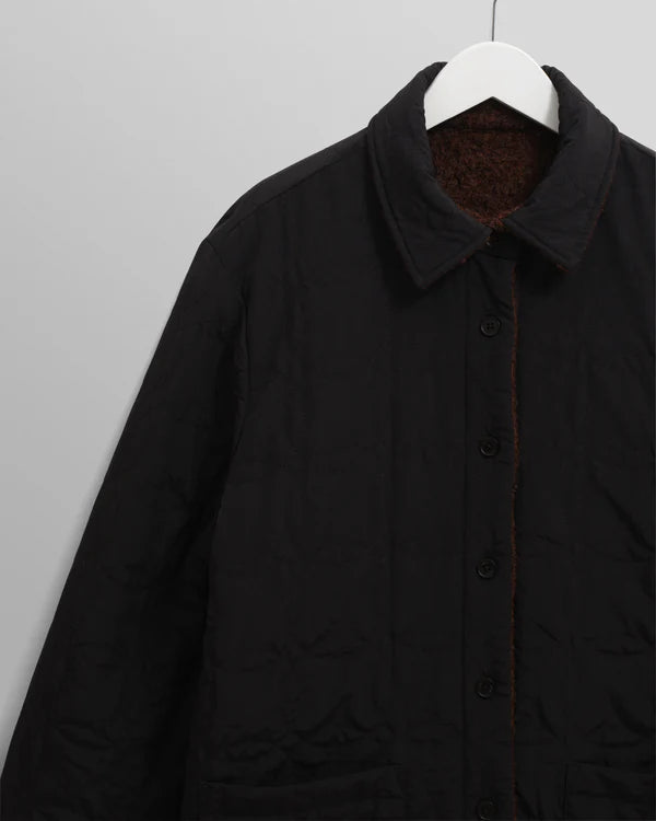 WAX LONDON Mount Reversible Overshirt Bobble Wool | Brown LEO BOUTIQUE