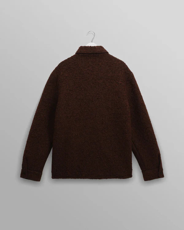 WAX LONDON Mount Reversible Overshirt Bobble Wool | Brown LEO BOUTIQUE
