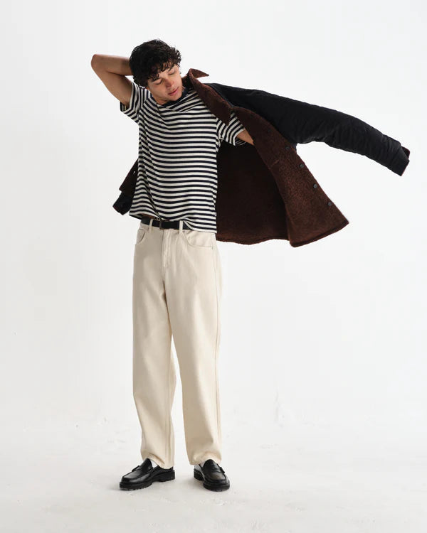 WAX LONDON Mount Reversible Overshirt Bobble Wool | Brown LEO BOUTIQUE