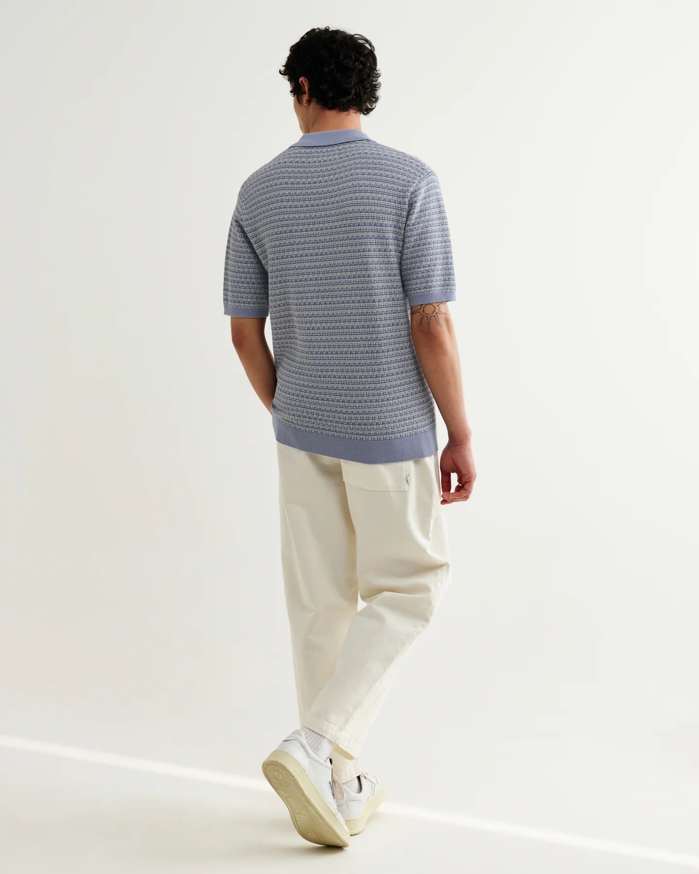 WAX LONDON Naples Polo | Mini Geo | Light Blue LEO BOUTIQUE