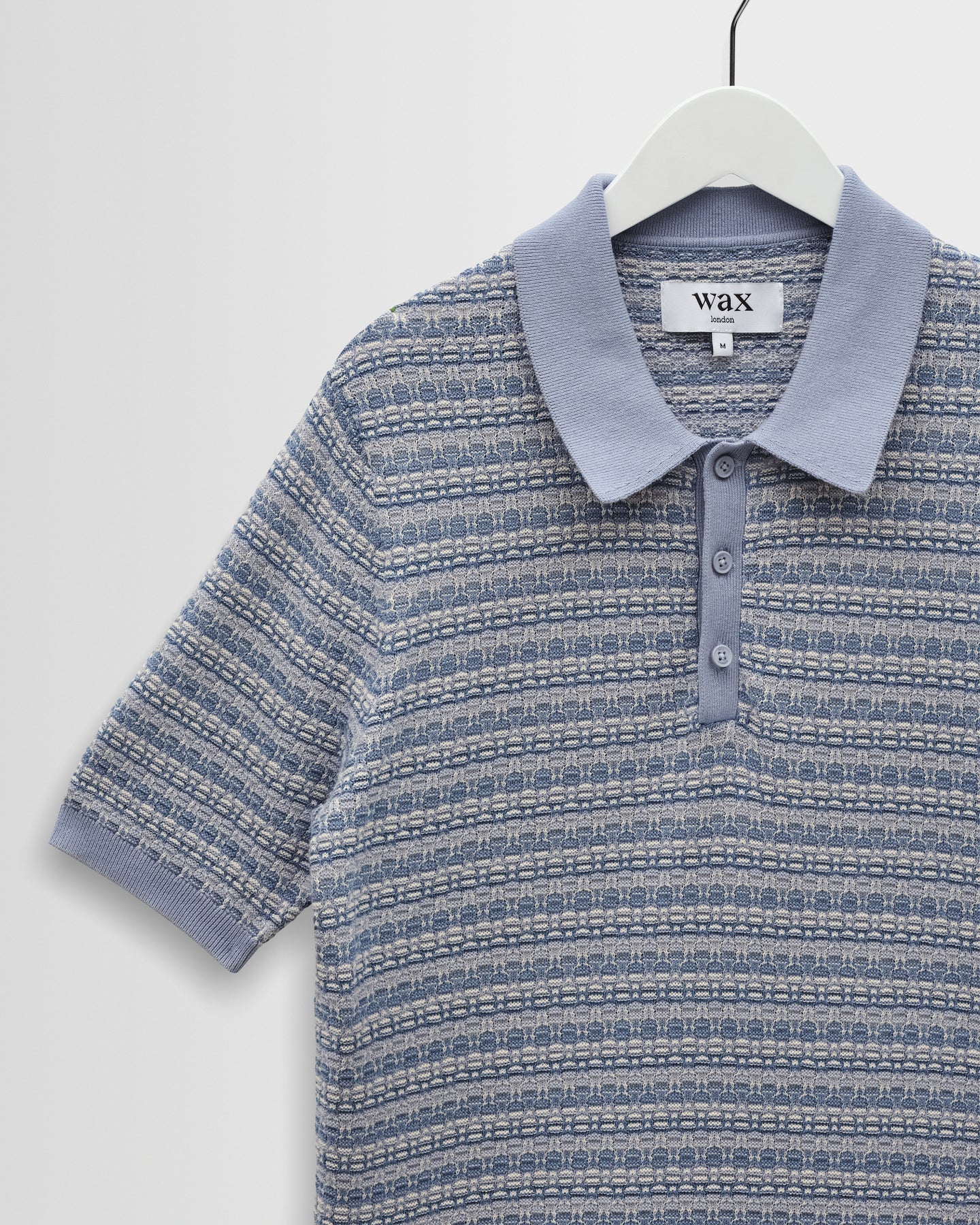 WAX LONDON Naples Polo | Mini Geo | Light Blue LEO BOUTIQUE