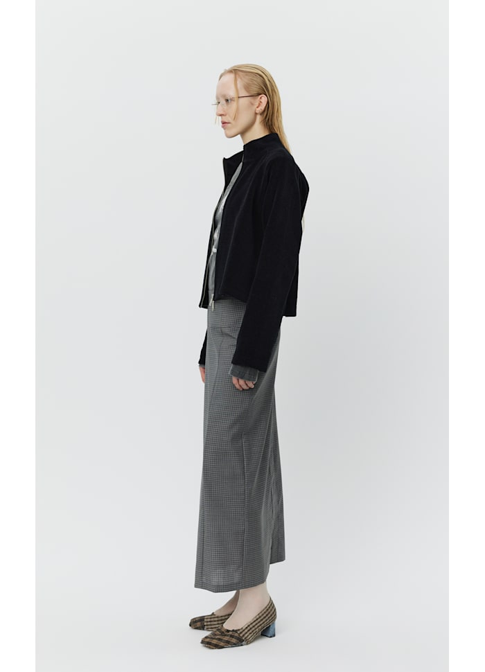 MFPEN Cropped Leisure Zip Up | Black Jersey Cord LEO BOUTIQUE