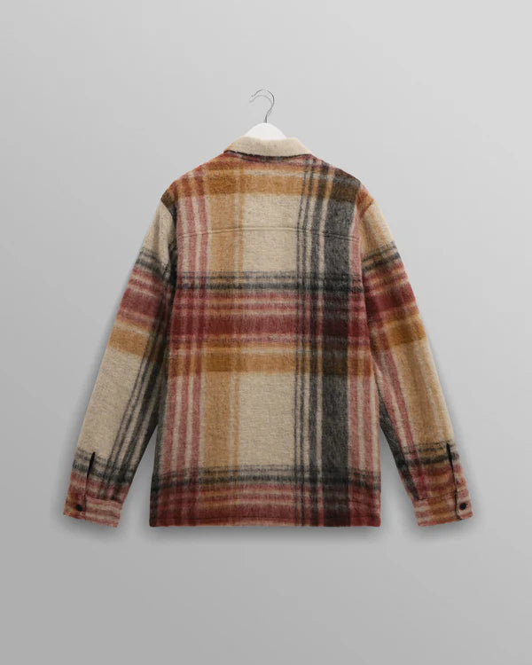WAX LONDON Nolan Overshirt Wool Blend Check | Natural/Multi LEO BOUTIQUE