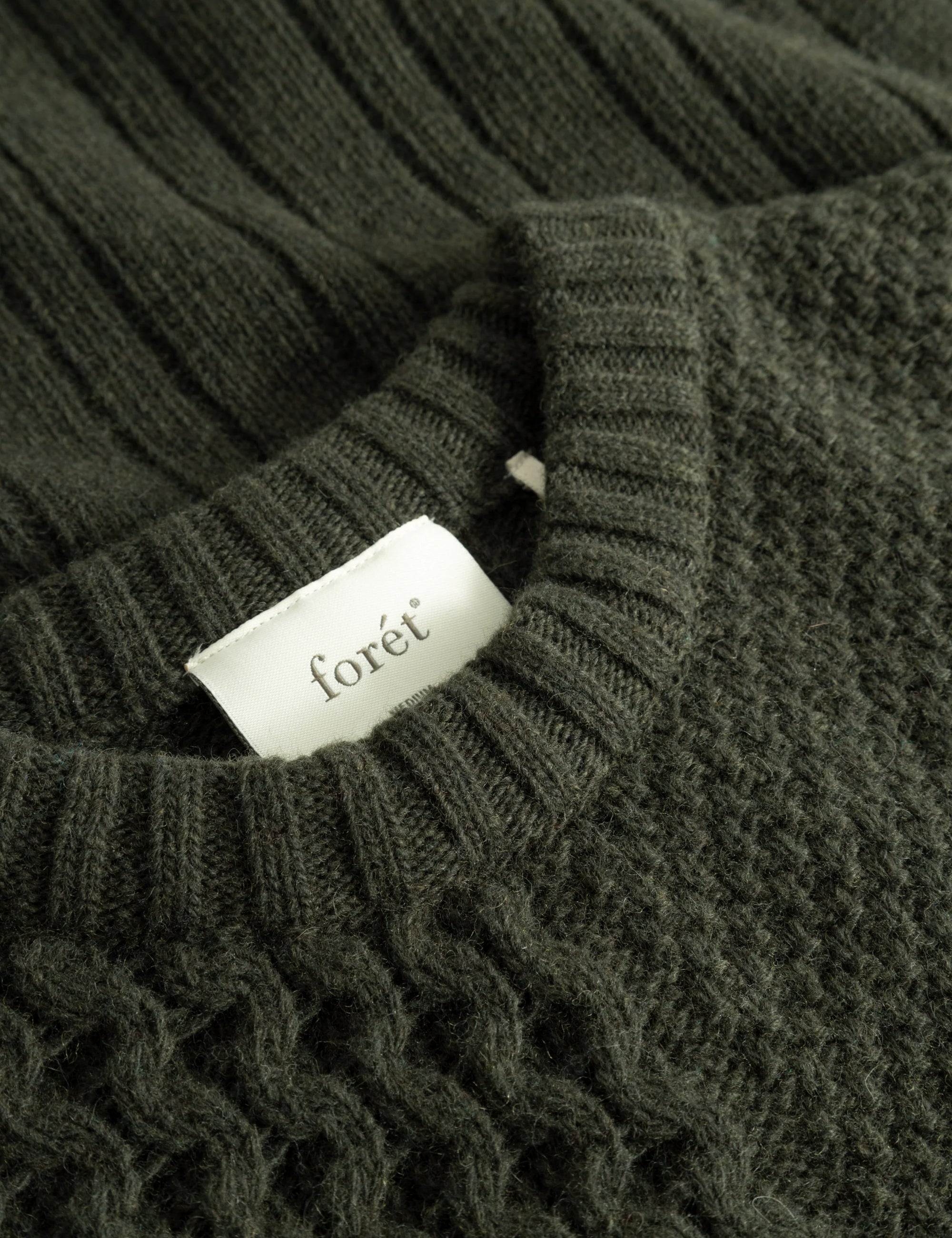 FORET Hybrid Cable Knit | Dark Moss LEO BOUTIQUE