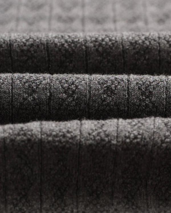 WAX LONDON Oban Polo Diamond Stripe | Grey Marl LEO BOUTIQUE