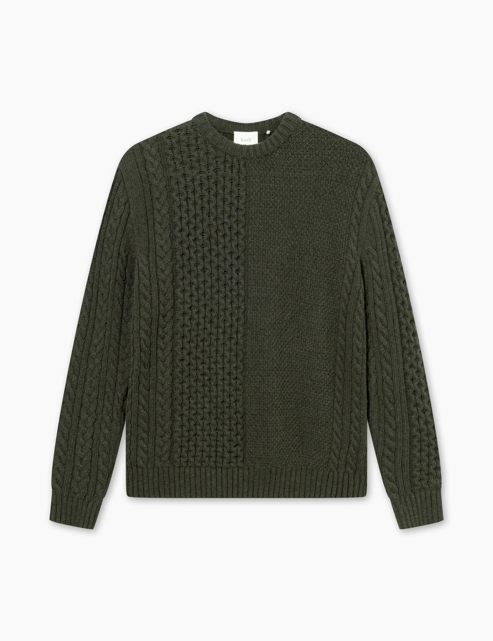 FORET Hybrid Cable Knit | Dark Moss LEO BOUTIQUE