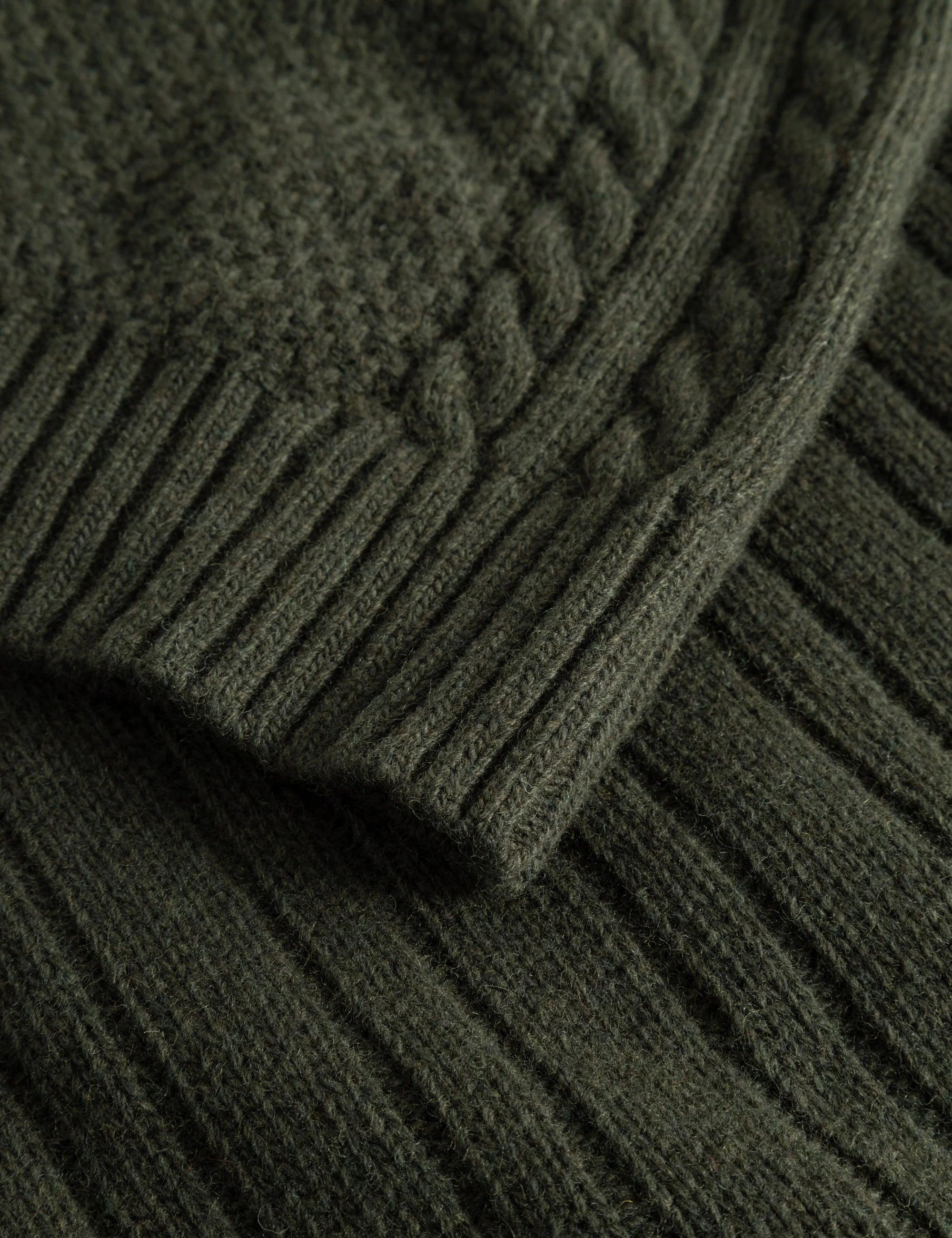 FORET Hybrid Cable Knit | Dark Moss LEO BOUTIQUE