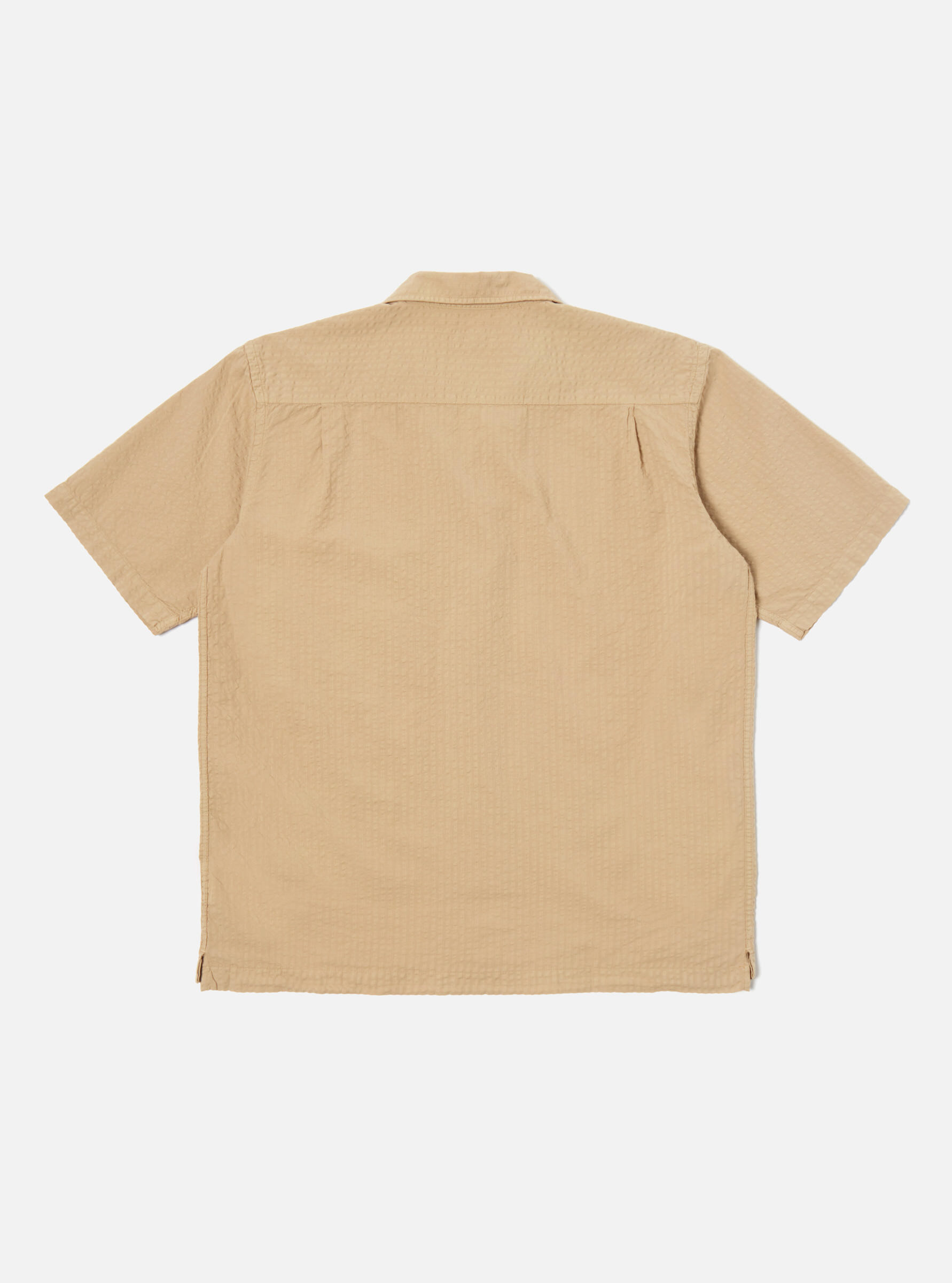 Universal Works Camp II shirt Onda Cotton | summer oak LEO BOUTIQUE 