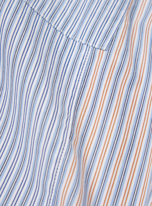 Universal Works Patched shirt | Blue Stripe LEO BOUTIQUE 