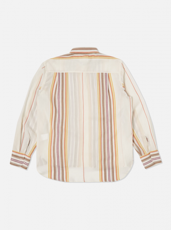 Universal Works Square pocket shirt | Mala Stripe/Ecru LEO BOUTIQUE