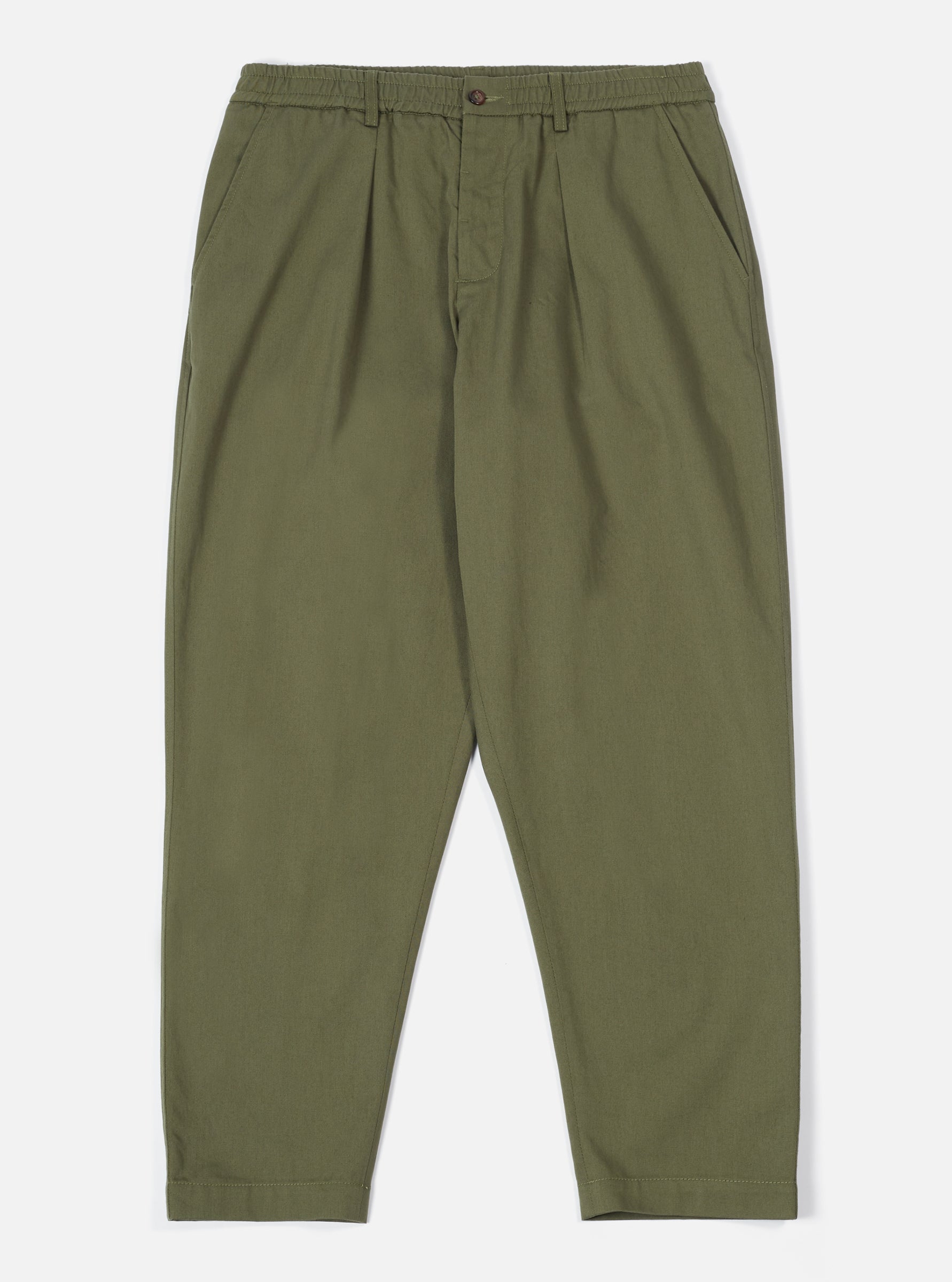 UNIVERSAL WORKS Pleated Track Pants | Olive LEO BOUTIQUE LEO 