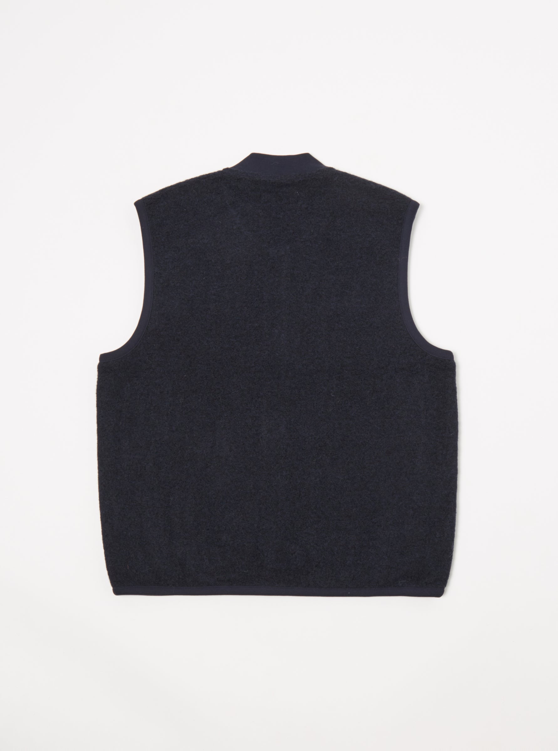 UNIVERSAL WORKS Zip Waistcoat | Navy LEO BOUTIQUE