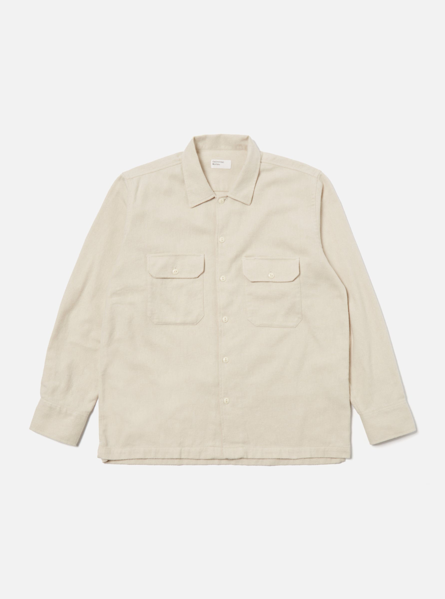 UNIVERSAL WORKS L/S Utility Shirt | Ecru LEO BOUTIQUE