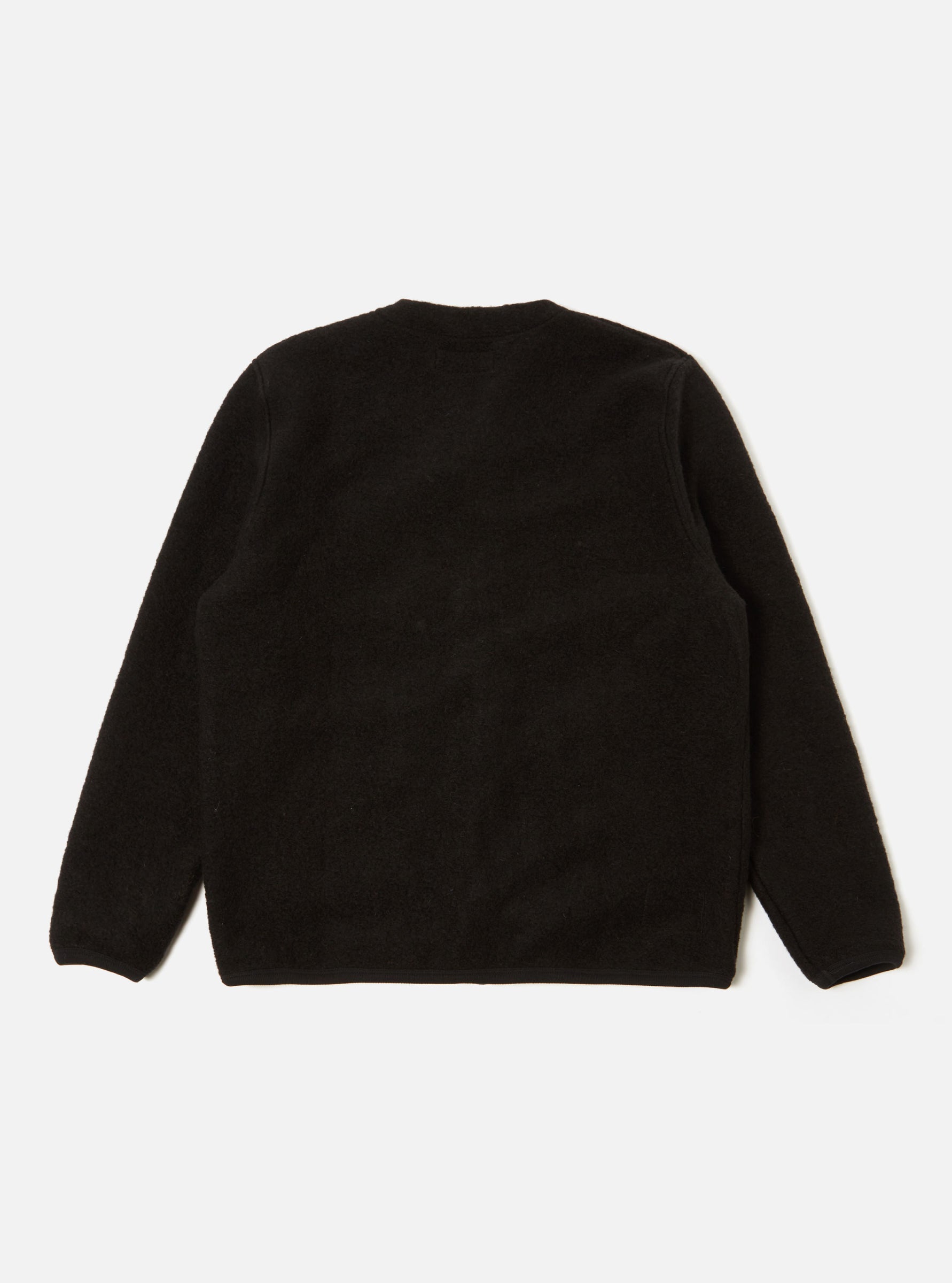 UNIVERSAL WORKS Fleece Cardigan | Black LEO BOUTIQUE