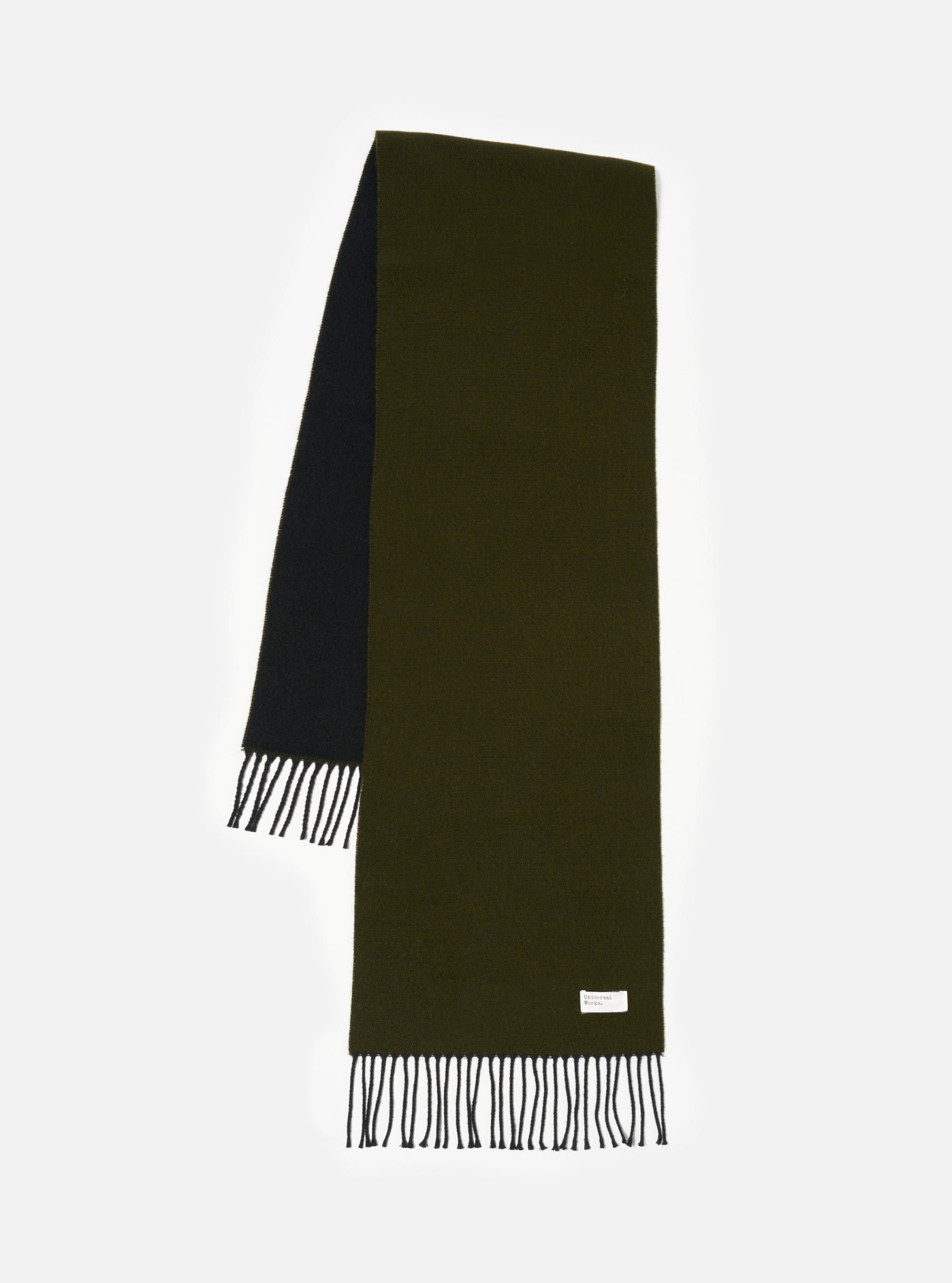 UNIVERSAL WORKS Double Sided Scarf | Green Black LEO BOUTIQUE