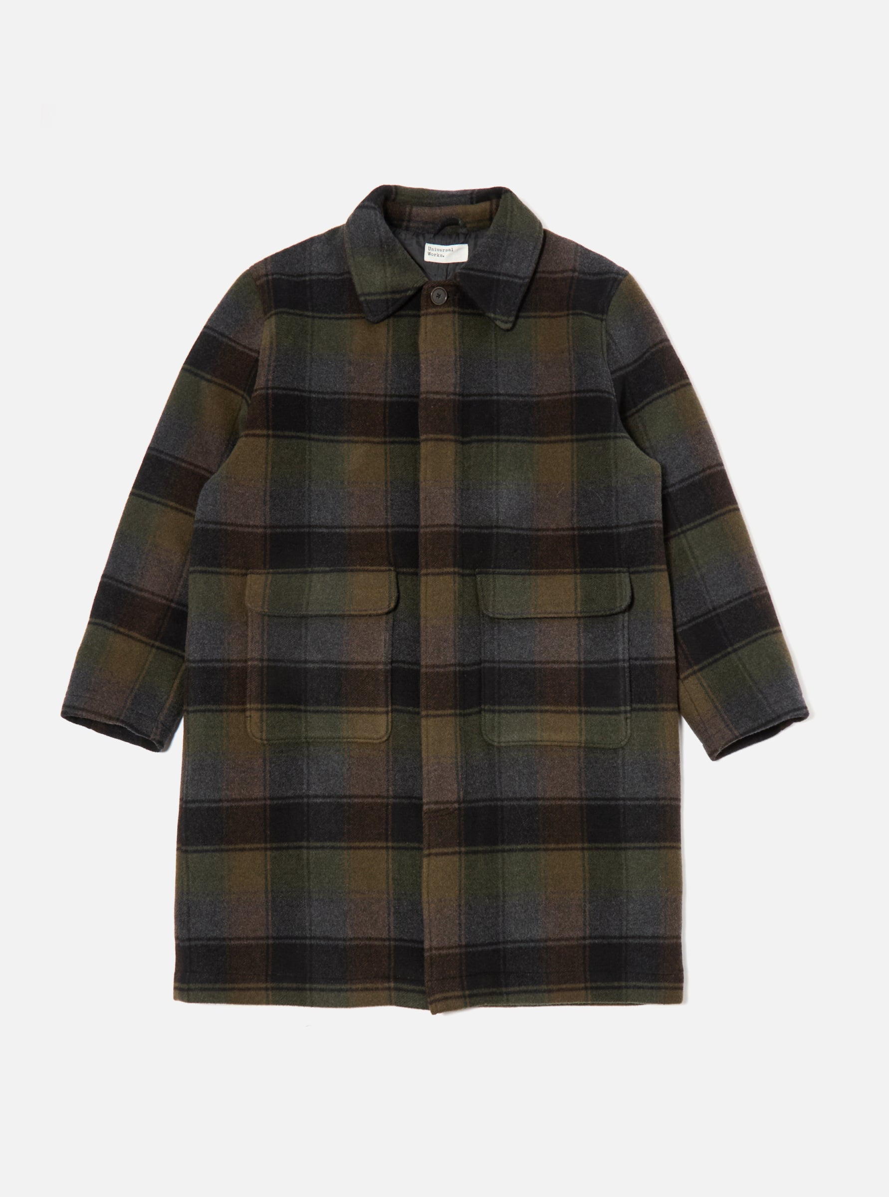 UNIVERSAL WORKS Account Coat | Black/Brown LEO BOUTIQUE