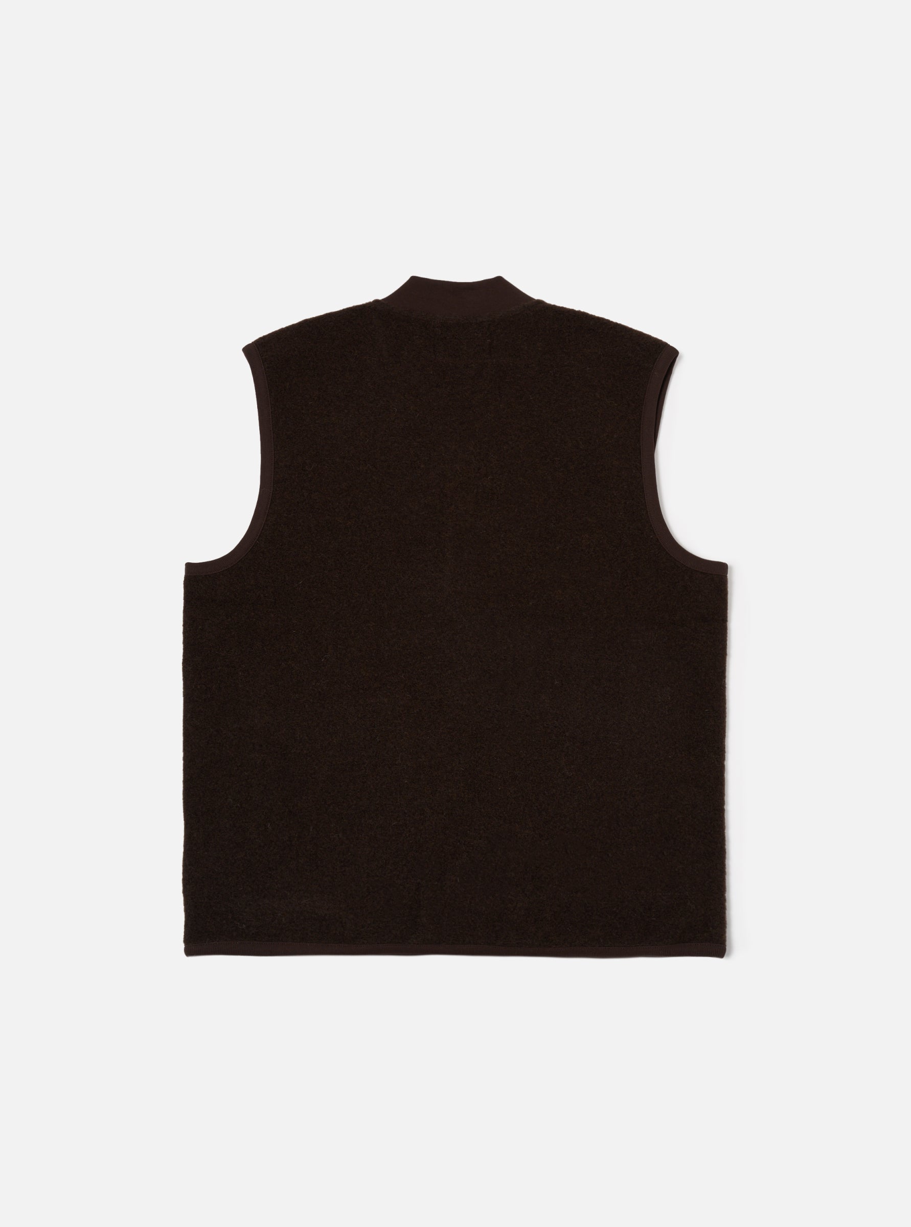 UNIVERSAL WORKS Zip Waistcoat | Brown LEO BOUTIQUE