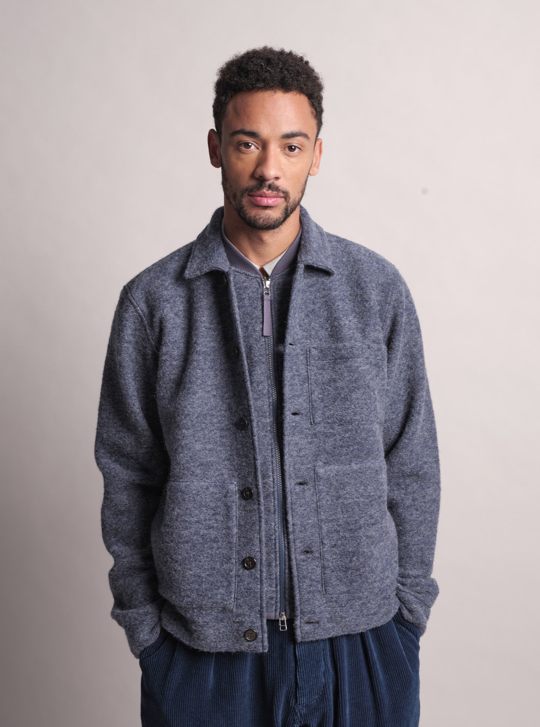 UNIVERSAL WORKS Uniform Jacket | Slate Blue LEO BOUTIQUE