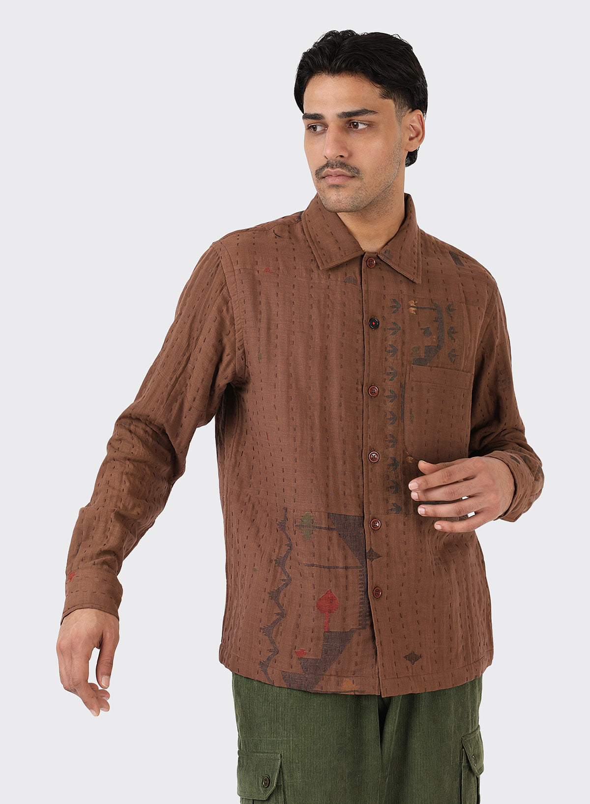 KARDO Martin Shirt | Handwoven Brown LEO BOUTIQUE