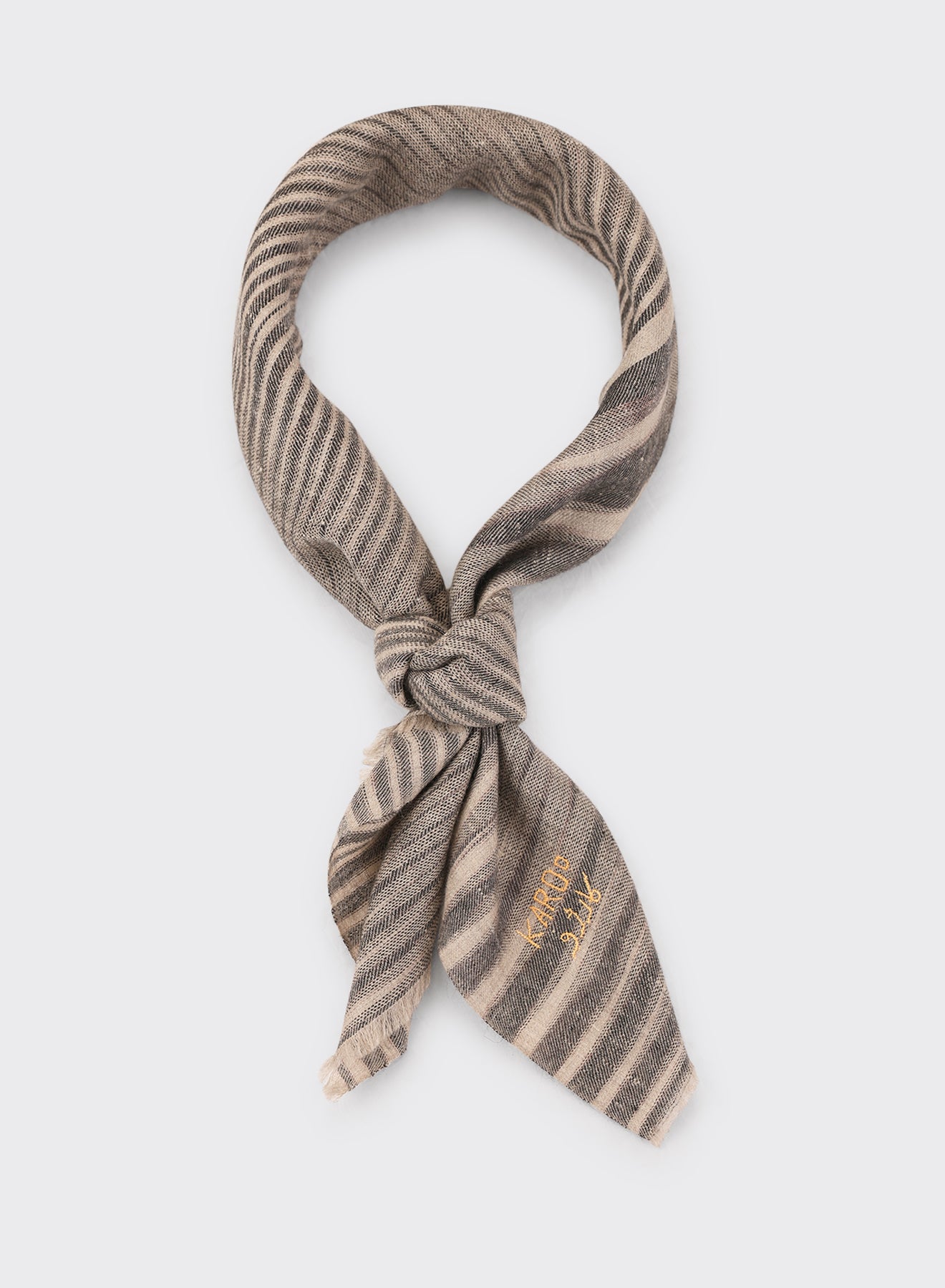 KARDO Handwoven Pashmina Bandana | Charcoal LEO BOUTIQUE