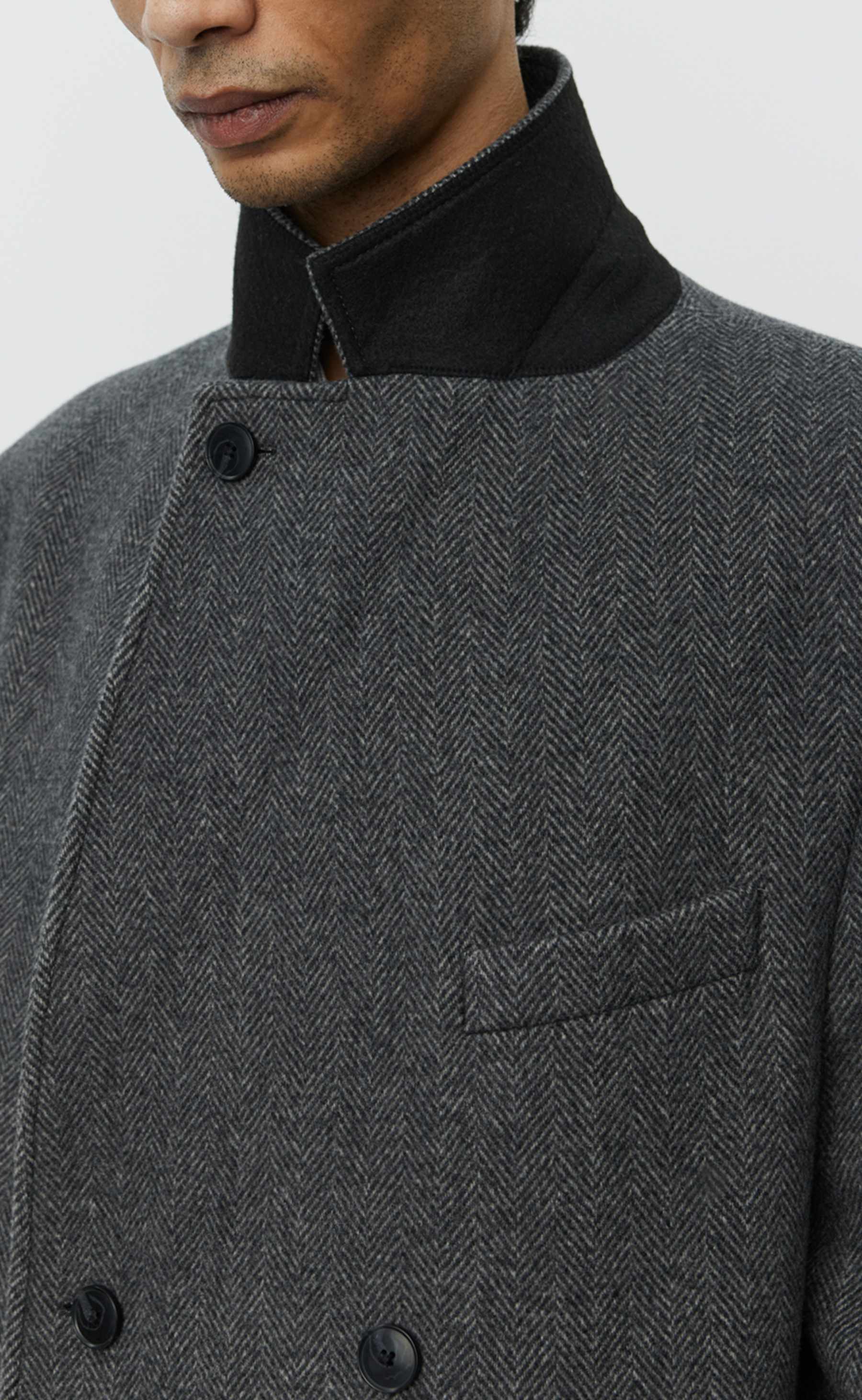 MFPEN Conference Coat | Grey Herringbone LEO BOUTIQUE