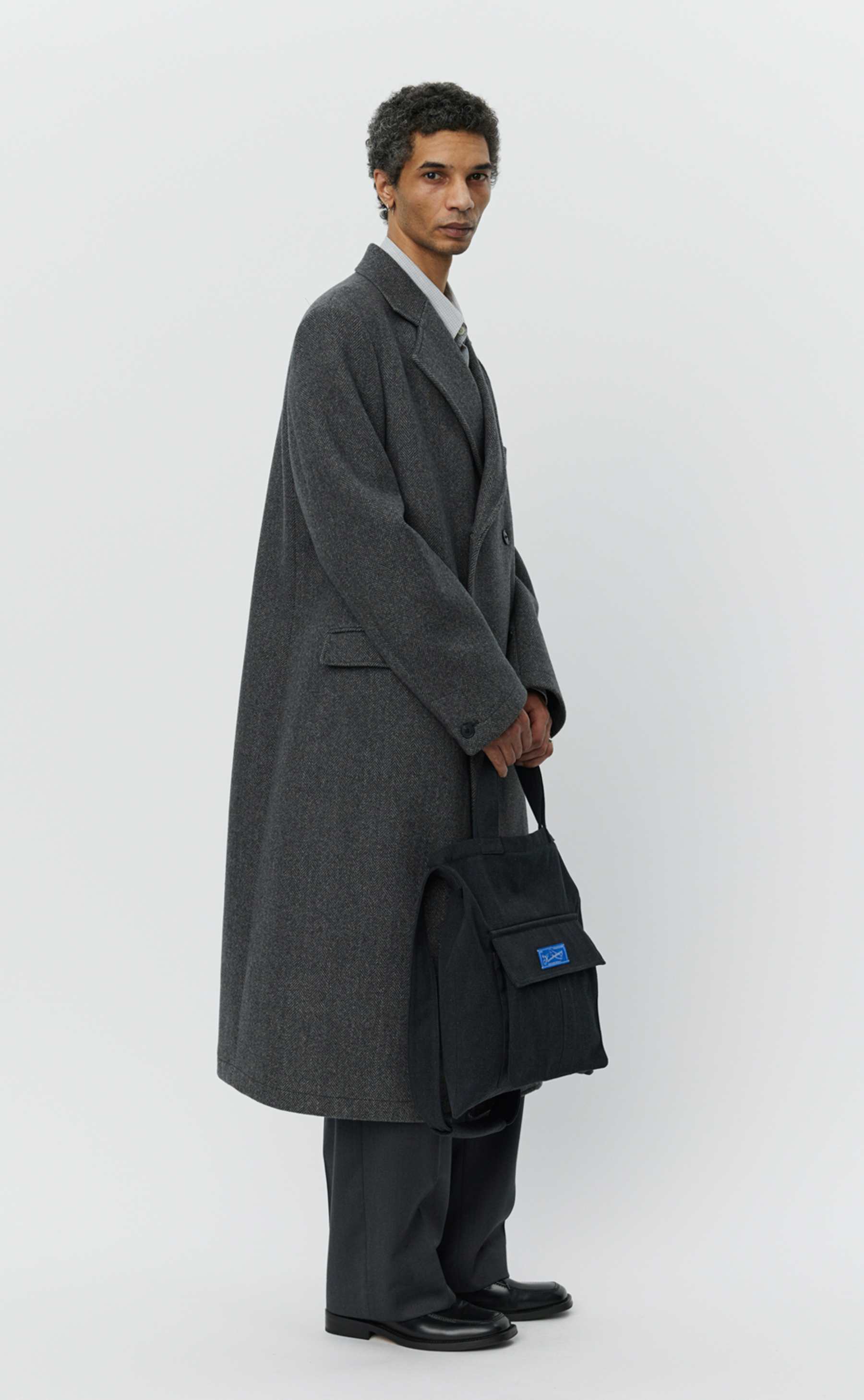 MFPEN Conference Coat | Grey Herringbone LEO BOUTIQUE