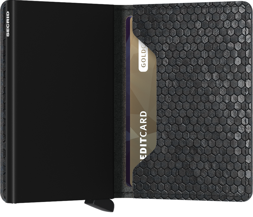 Slim Wallet | Hexagon Black