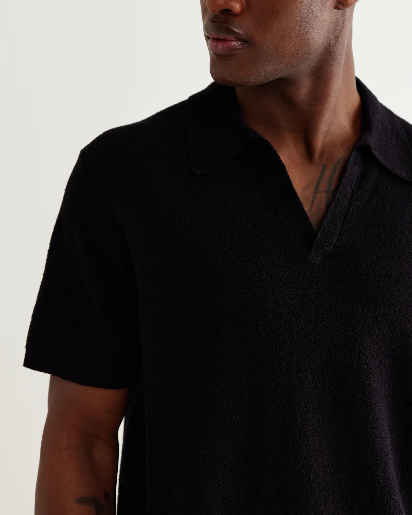 WAX LONDON Siena Polo | Boucle Yarn | Black LEO BOUTIQUE