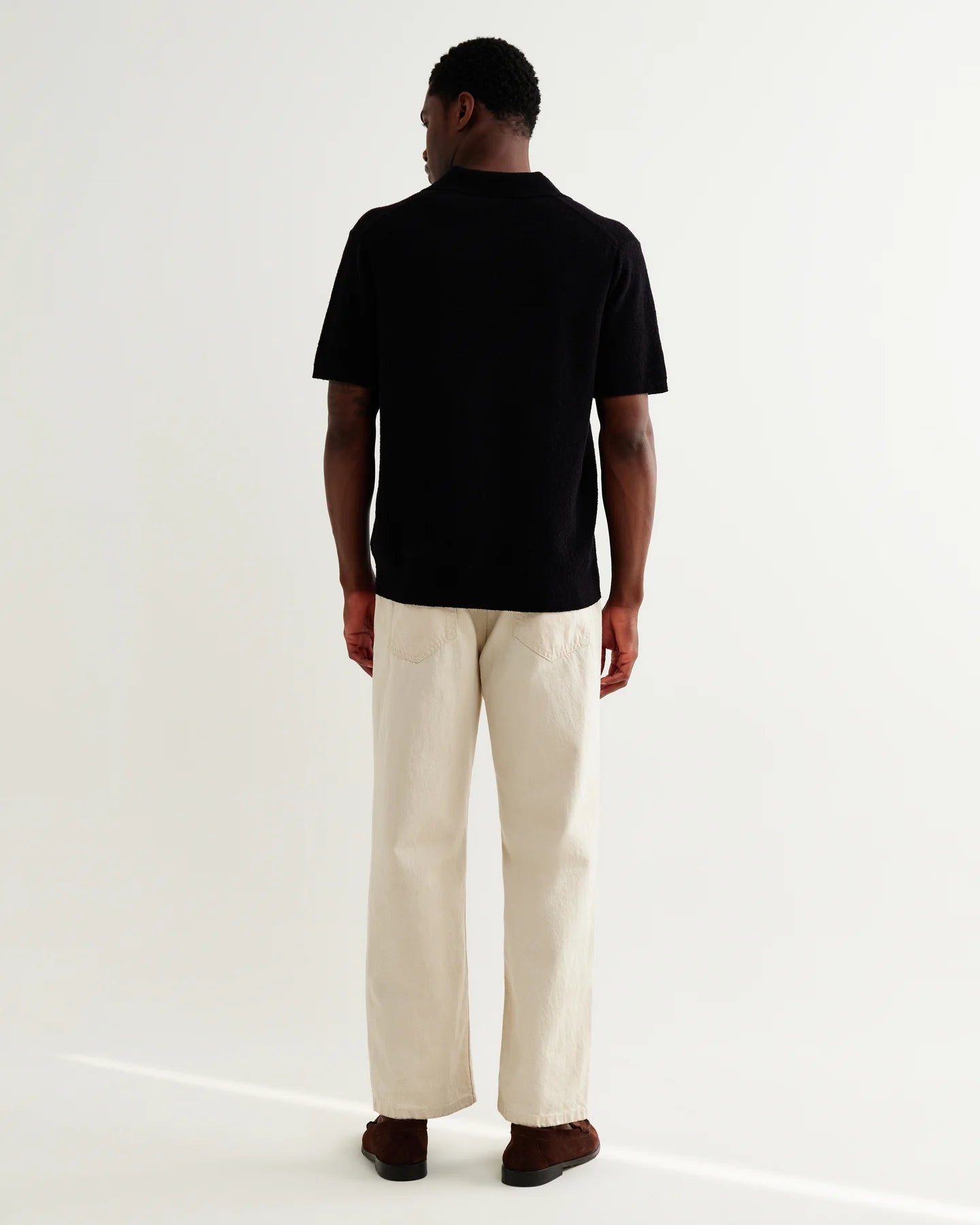 WAX LONDON Siena Polo | Boucle Yarn | Black LEO BOUTIQUE