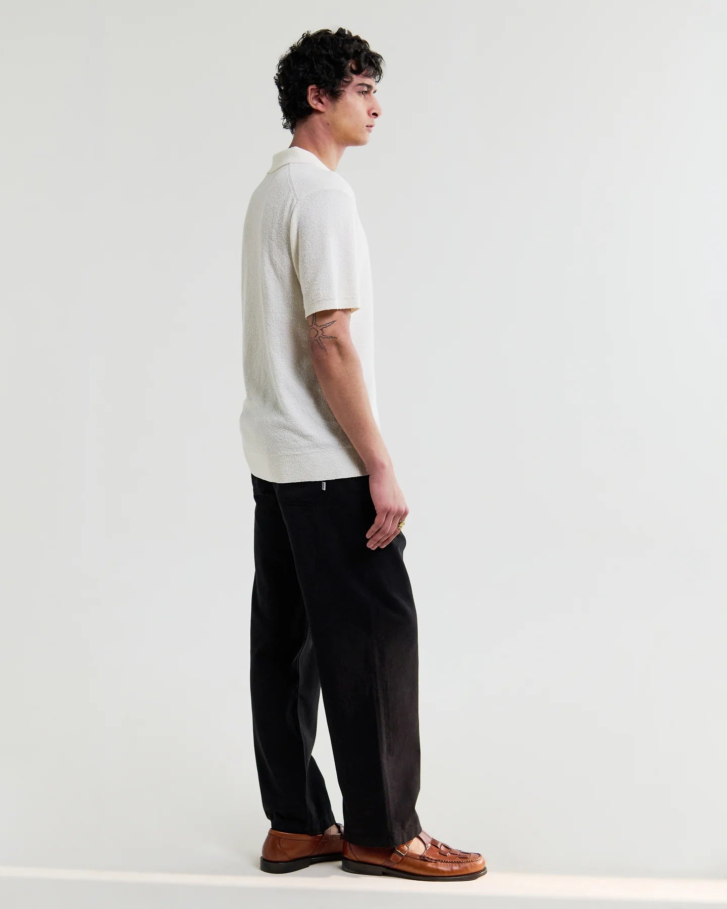 WAX LONDON Siena Polo | Boucle Yarn | Ecru LEO BOUTIQUE