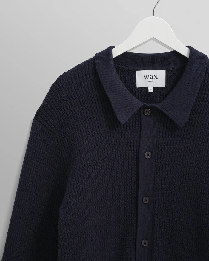 LEO BOUTIQUE Tristan L/S Shirt Navy WAX LONDON