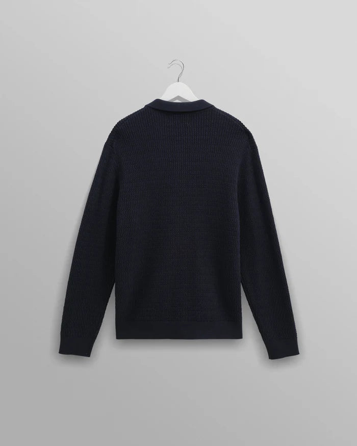 LEO BOUTIQUE Tristan L/S Shirt Navy WAX LONDON