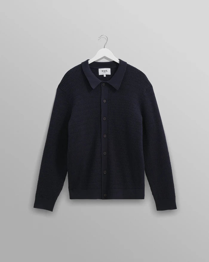 LEO BOUTIQUE Tristan L/S Shirt Navy WAX LONDON