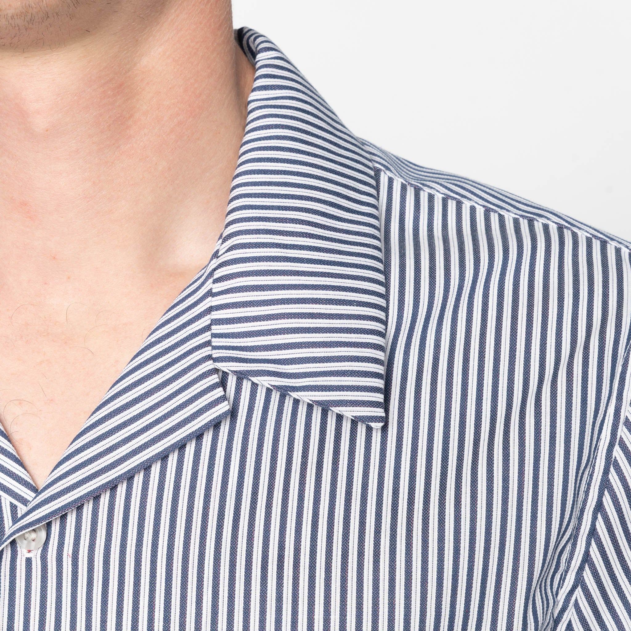 Aloha Shirt | Double Double Stripes | Blue
