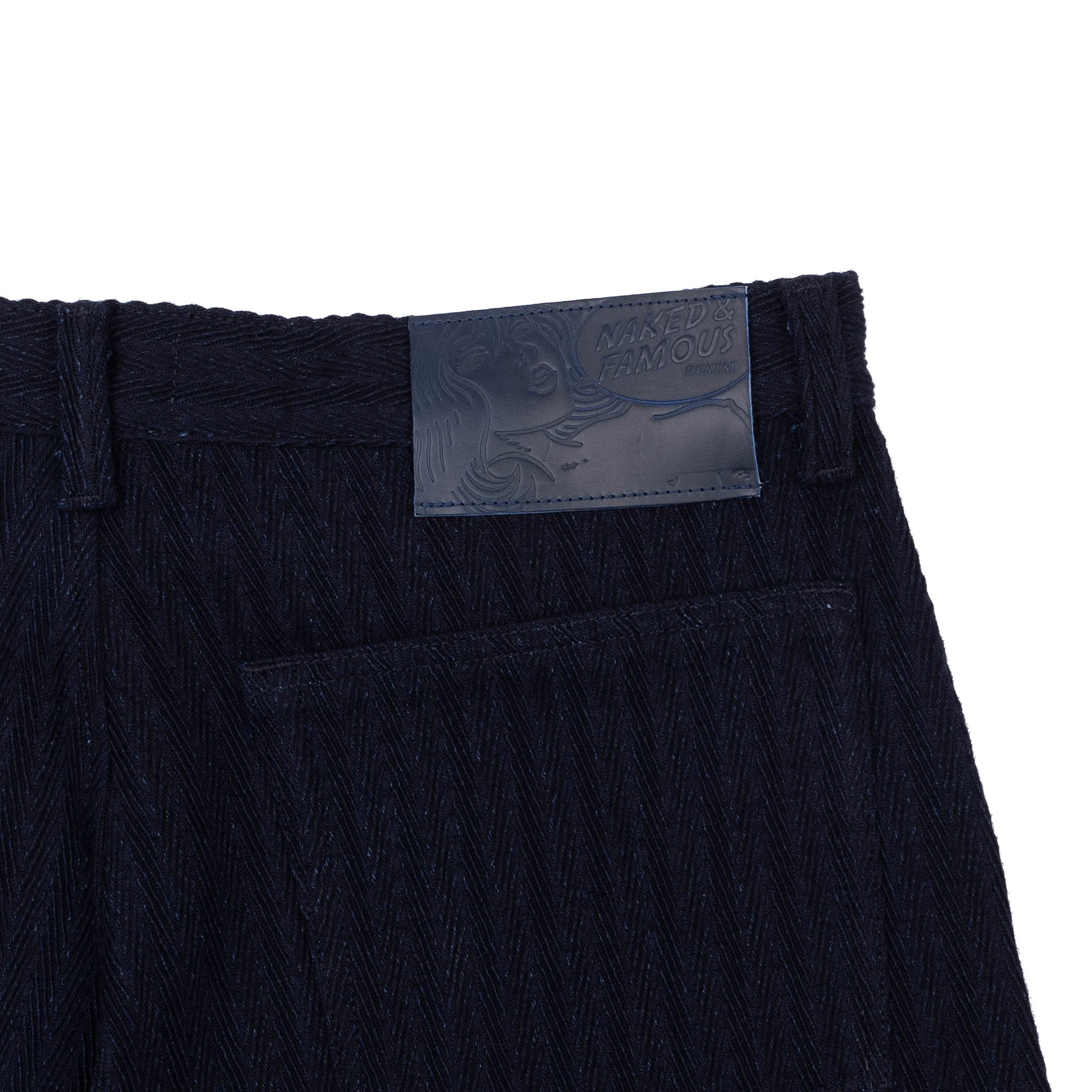 NAKED AND FAMOUS Pleated Trouser | Indigo Sugaiya LEO BOUTIQUE
