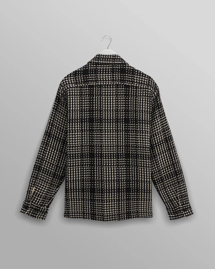 WAX LONDON Whiting Overshirt Twin Weave | Black LEO BOUTIQUE