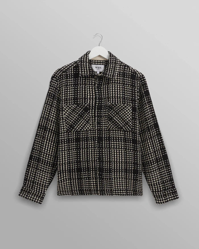 WAX LONDON Whiting Overshirt Twin Weave | Black LEO BOUTIQUE