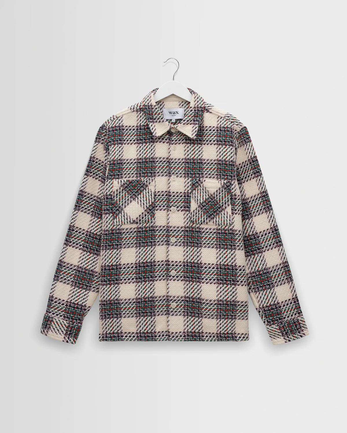 WAX LONDON Whiting Overshirt | Hutton Check Ecru Multi LEO BOUTIQUE