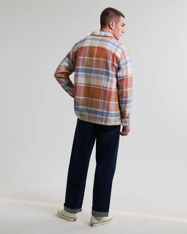 WAX LONDON Whiting Overshirt | Blue Check And Pastel Multi LEO BOUTIQU…