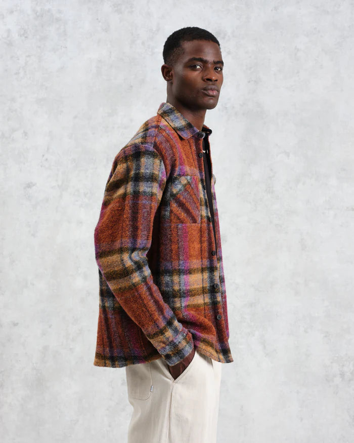 WAX LONDON Whiting Overshirt Wool Blend | Multicolour Check LEO BOUTIQUE