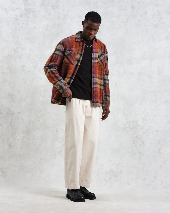 WAX LONDON Whiting Overshirt Wool Blend | Multicolour Check LEO BOUTIQUE