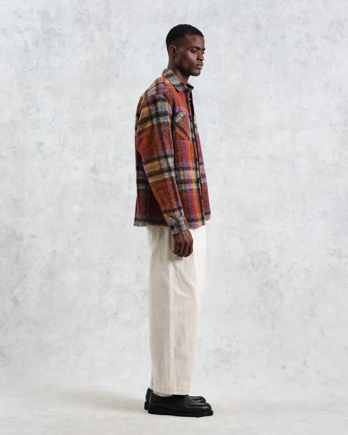 WAX LONDON Whiting Overshirt Wool Blend | Multicolour Check LEO BOUTIQUE