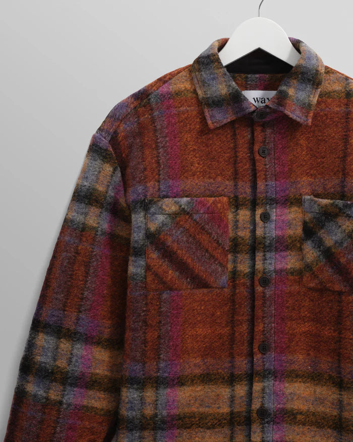 WAX LONDON Whiting Overshirt Wool Blend | Multicolour Check LEO BOUTIQUE